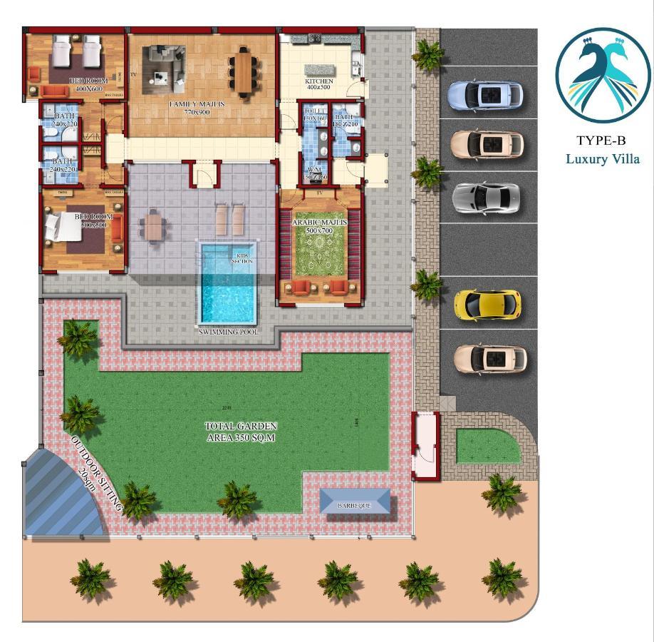 Asahalah Farm Pool Villas Seeb Eksteriør bilde